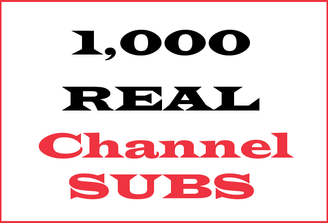 1K Channel Subscribers – INFO HERE